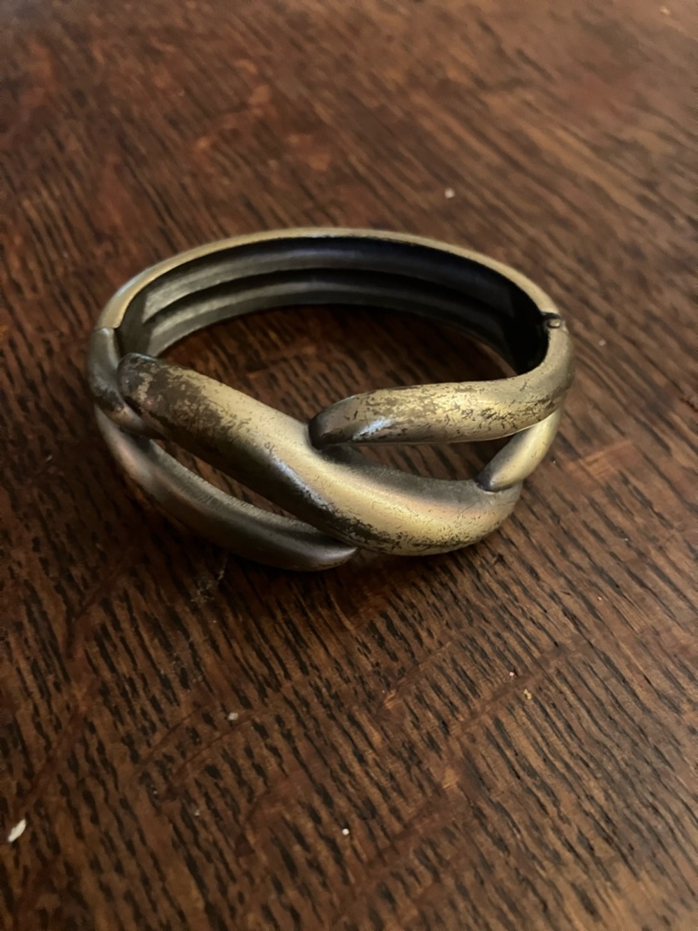 Twisted Metal Bracelet in Aged Brass Finish
